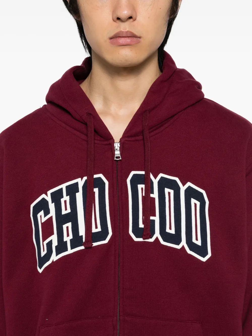 Chocoolate Logo-embroidered Hoodie In Red