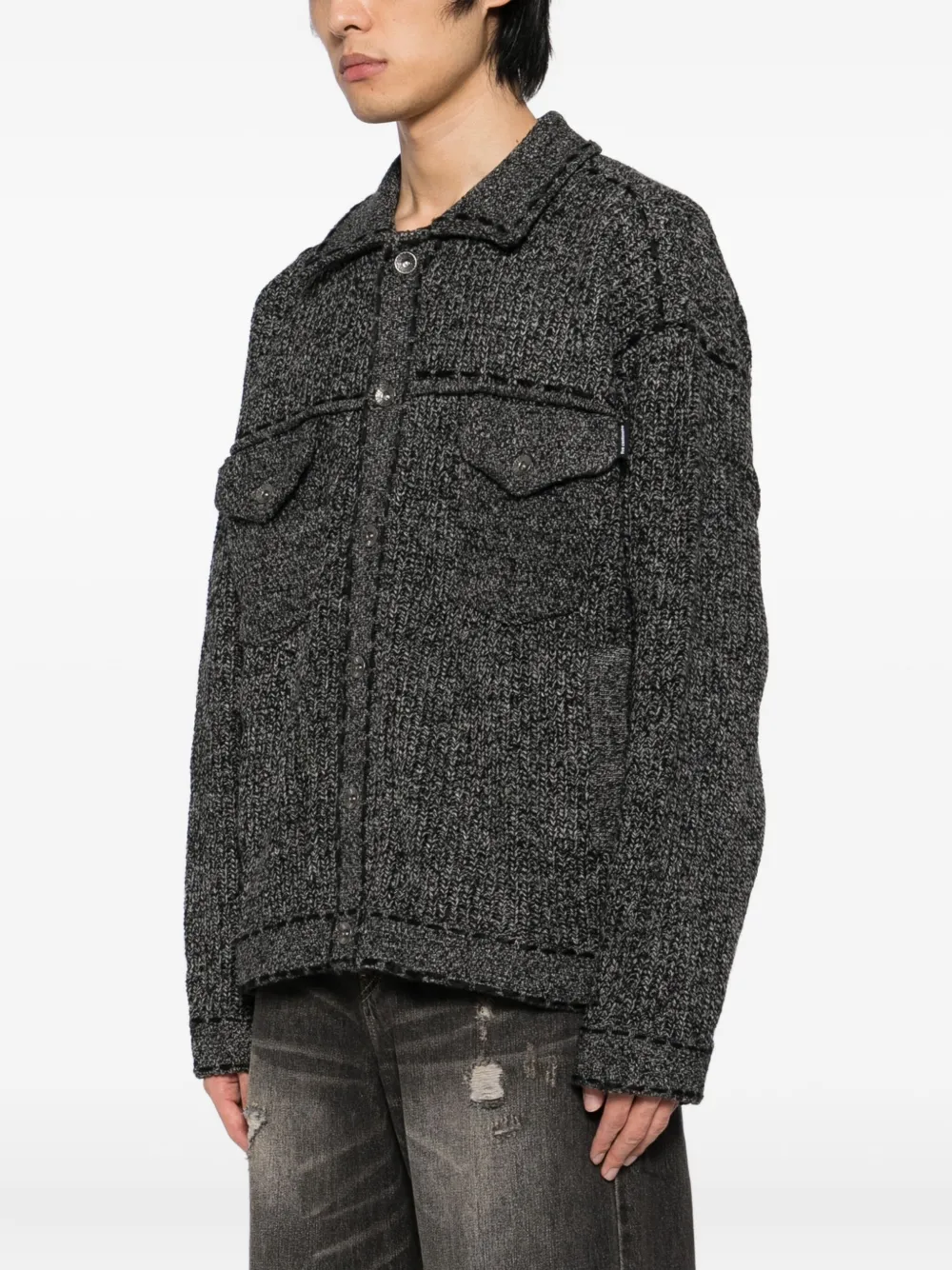 FIVE CM Gebreide jas Zwart