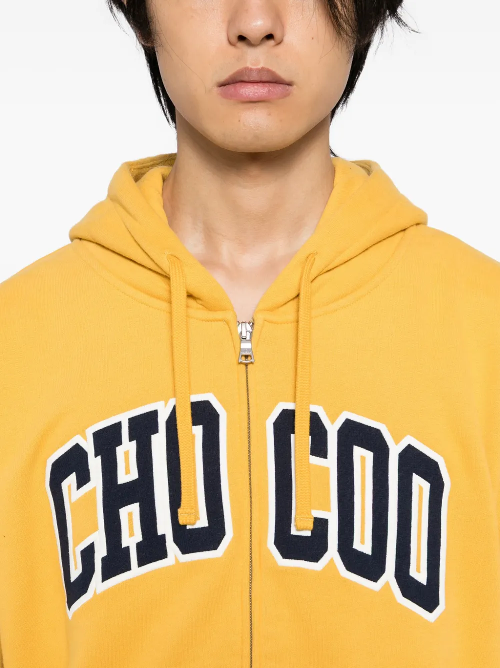 Chocoolate Logo-embroidered Hoodie In Yellow
