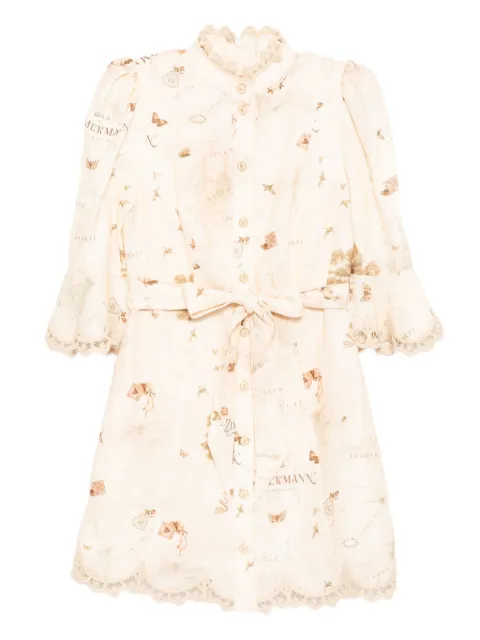 ZIMMERMANN belted mini dress