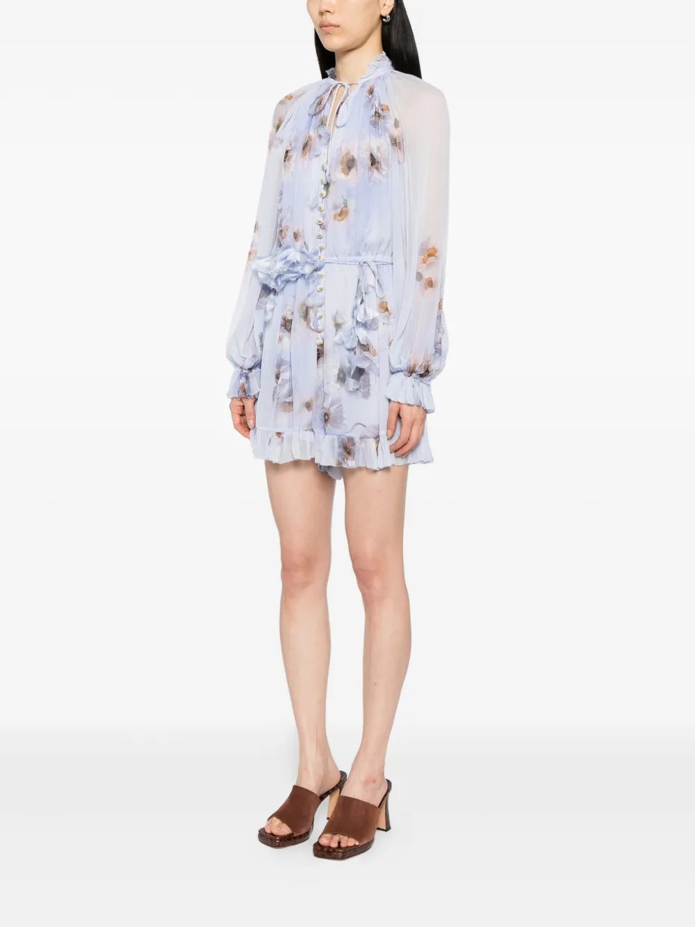 Zimmermann Hypnotic Playsuit In Purple