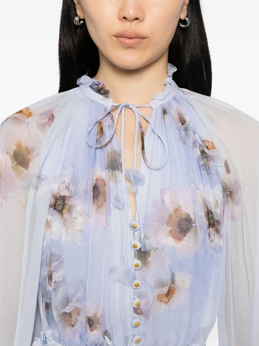 Zimmermann Hypnotic Playsuit In Purple