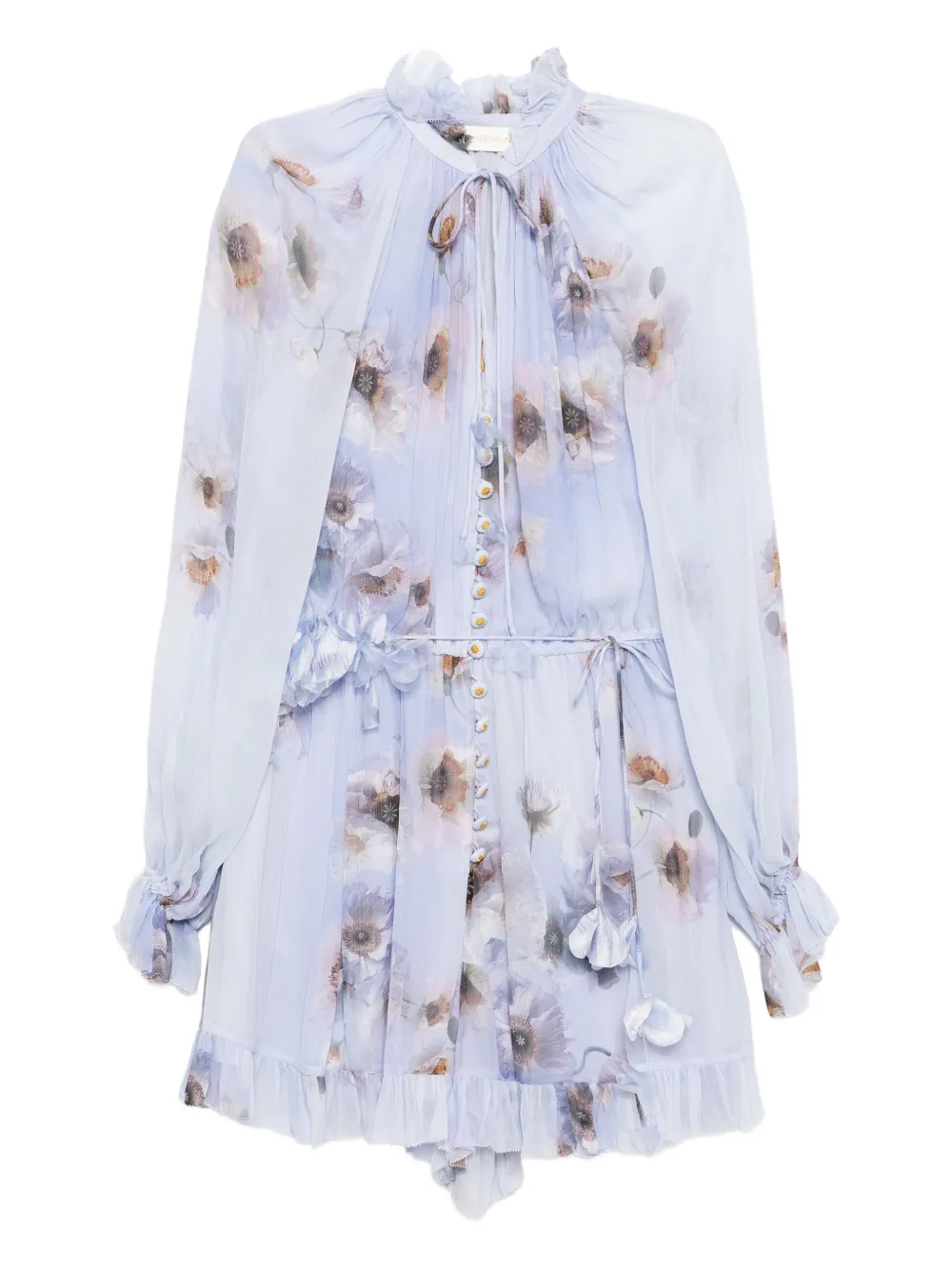 Zimmermann Hypnotic Playsuit In Purple