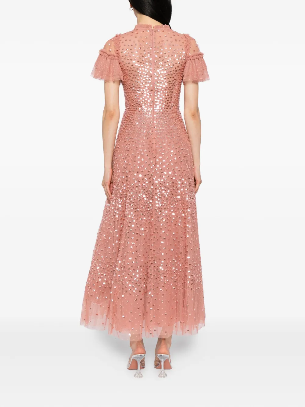 Needle & Thread Jurk verfraaid met pailletten Roze