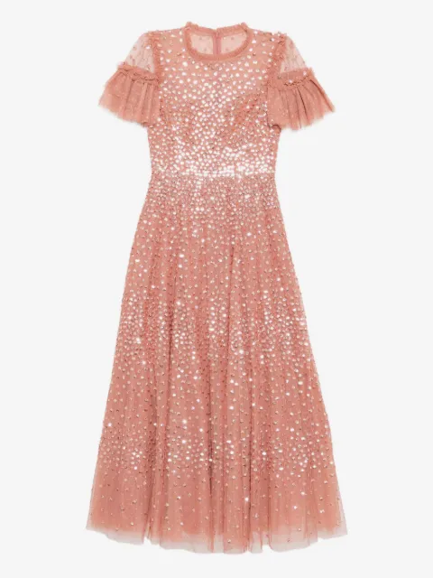 Needle & Thread vestido bordado con lentejuelas