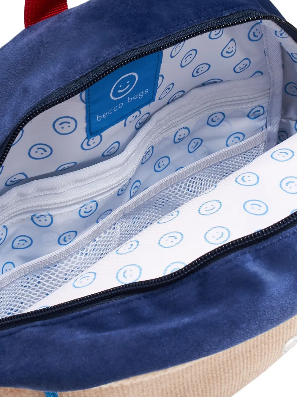 BECCO BAGS Lux rugzak met ribfluwelen vlak Blauw