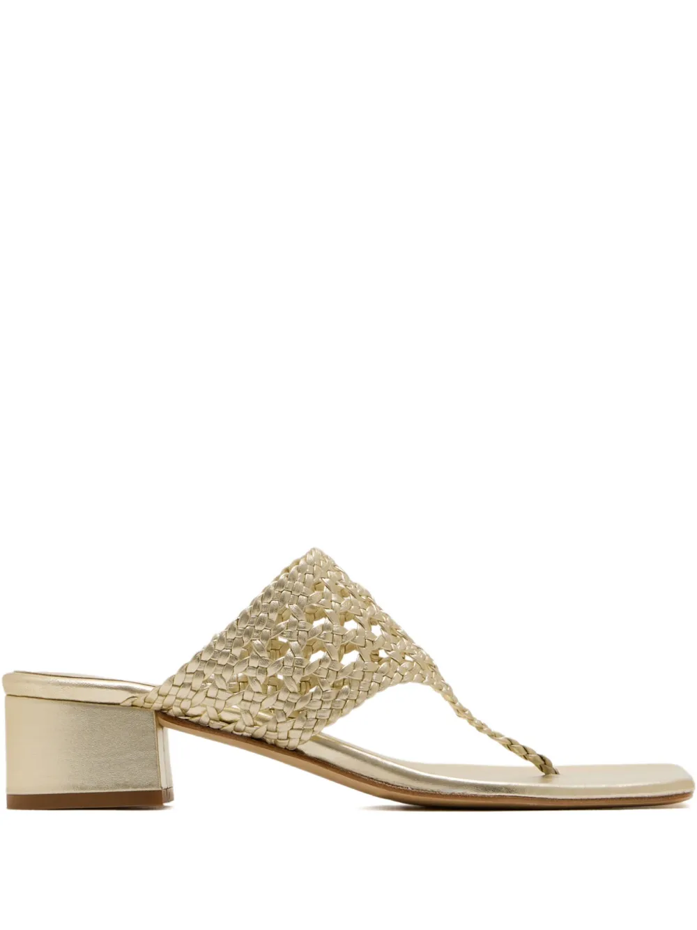 Andrea Gomez braided leather sandals Neutrals