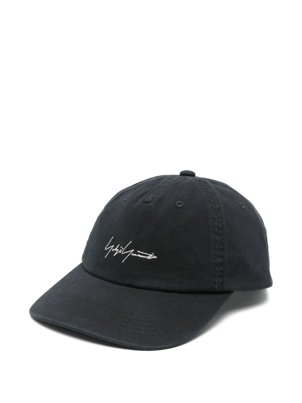 Y-3 logo-embroidered baseball cap Zwart