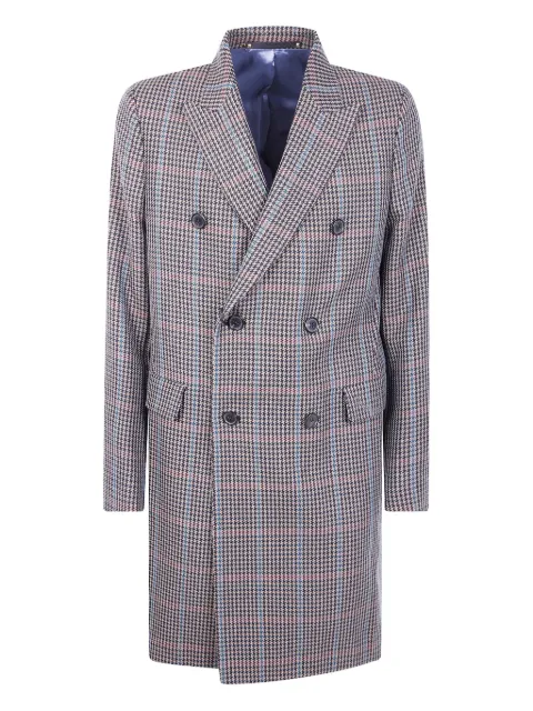 Paul Smith checked-pattern double-breasted coat