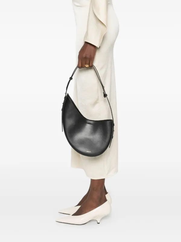 Soeur Wino Crescent Sheepskin Shoulder Bag | Black | FARFETCH