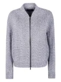 JOSEPH herringbone-pattern zip-front jacket - White