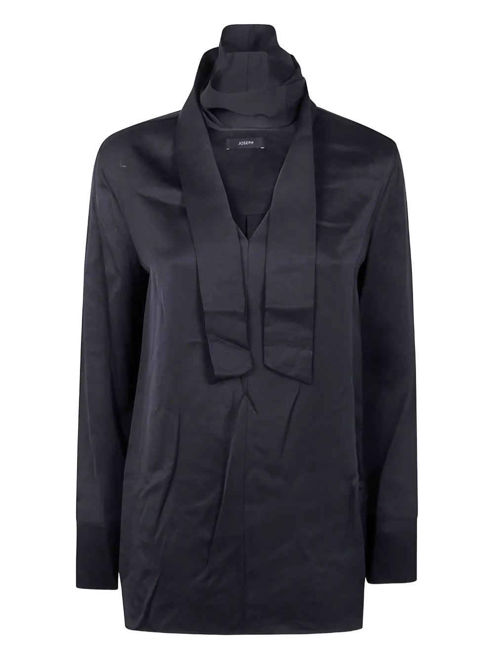 Joseph Neck-tie Satin Blouse In Black