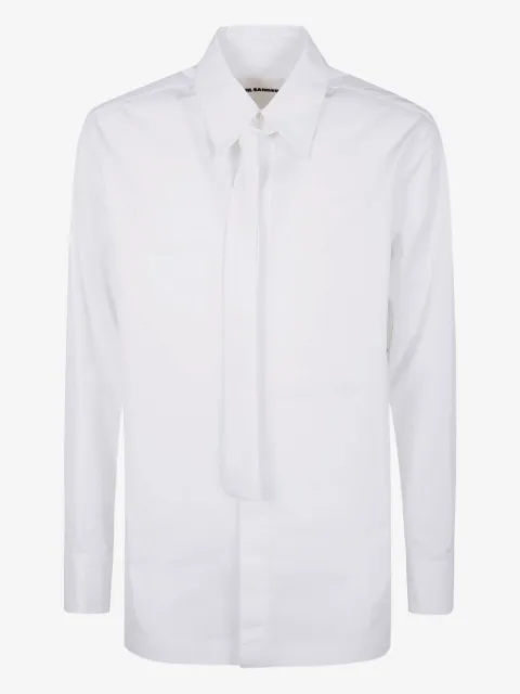 Jil Sander camisa con moño en el cuello