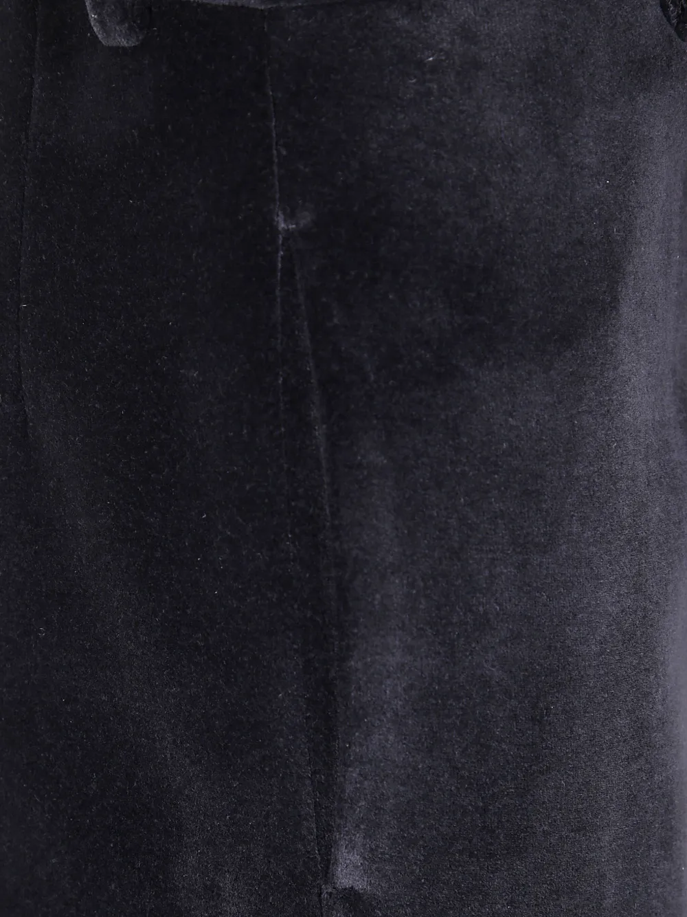 Jil Sander Fluwelen broek Zwart