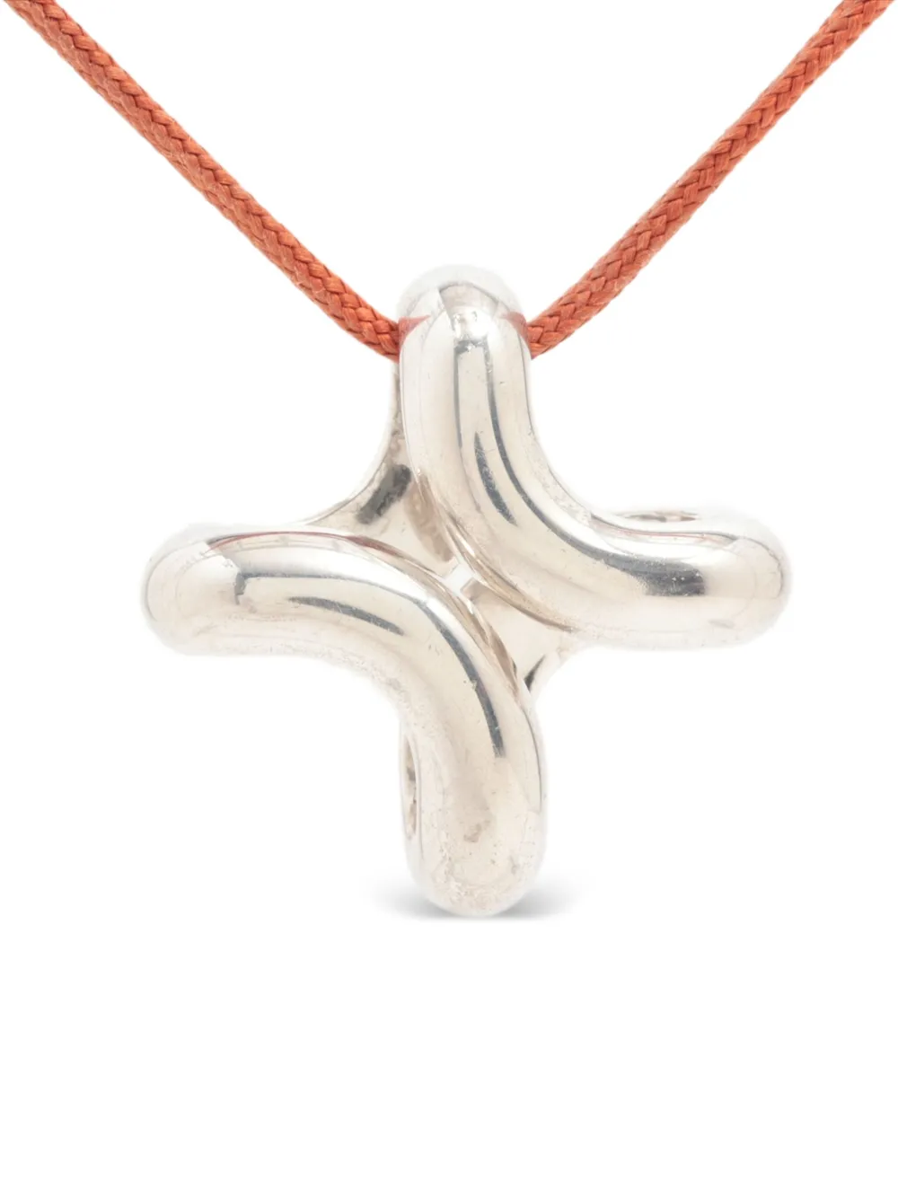 Hermès Pre-Owned クロスペンダント ネックレス - シルバートーン Hermès Pre-Owned クロスペンダント ネックレス - シルバートーン
