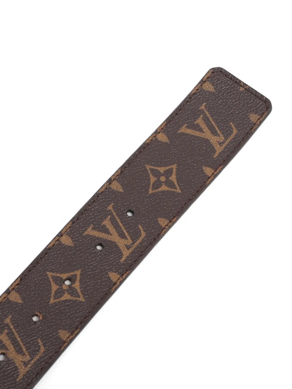 Pre-owned Louis Vuitton Lv-buckle Belt In Brown
