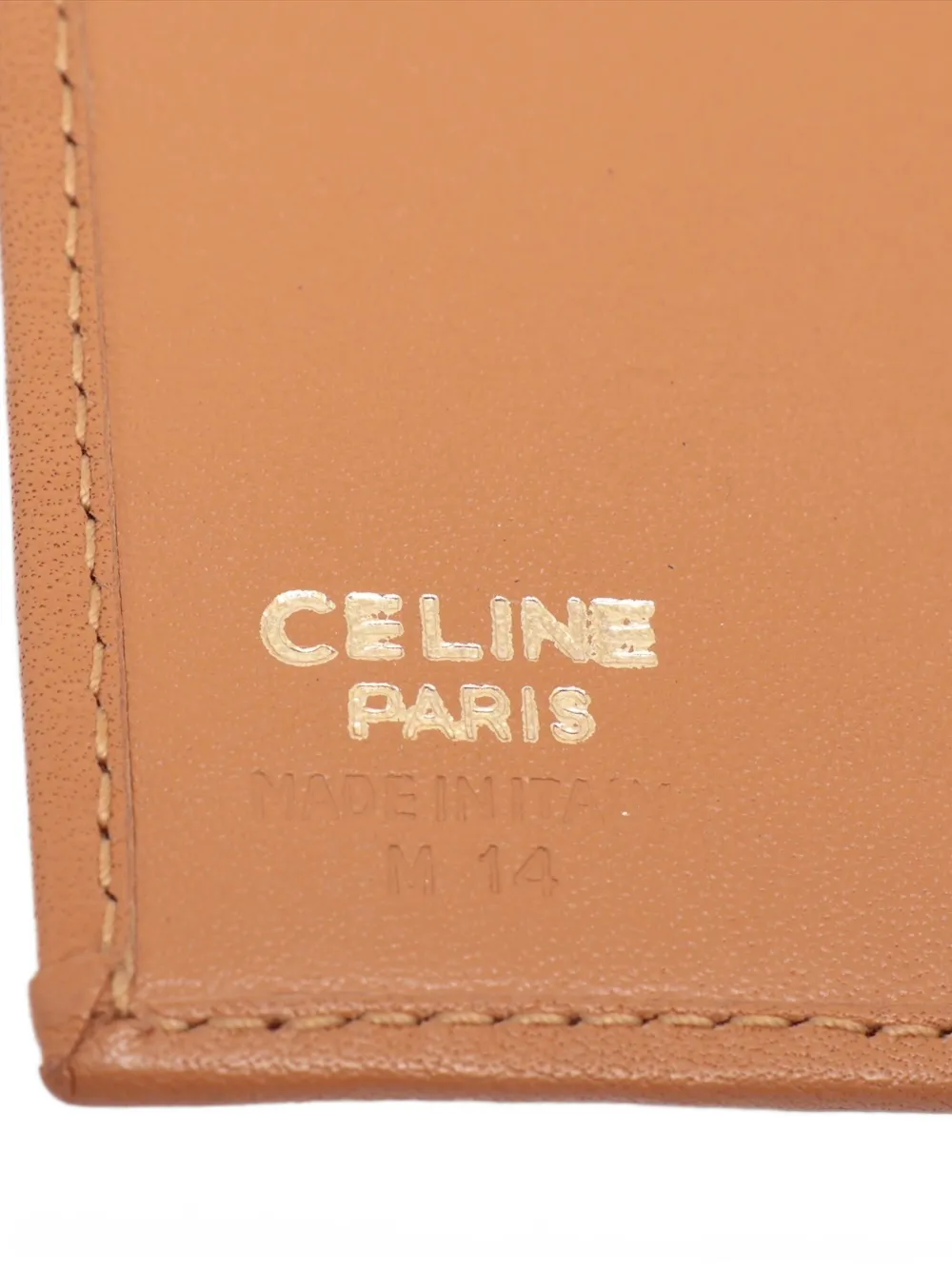 Pre-owned Celine Triomphe-print Wallet In Brown