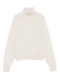 Peserico diamond-pattern turtleneck sweater - Neutrals