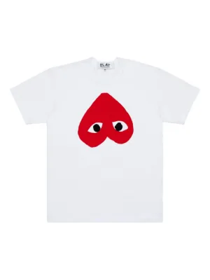 Comme Des Garçons Play ロゴスタッズ Tシャツ | ホワイト | FARFETCH JP
