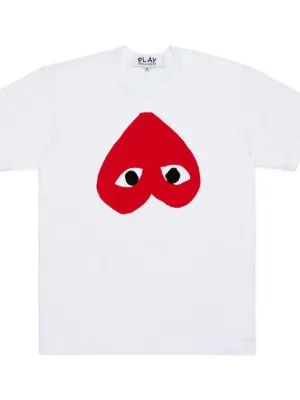 Comme Des Garçons Play heart-print Cotton T-shirt | White | FARFETCH