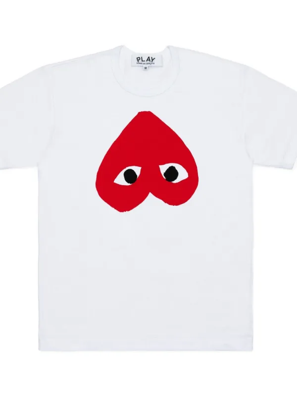 Comme Des Garçons Play heart-eye T-shirt | White | FARFETCH
