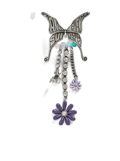 Marc Jacobs butterfly chain flower earrings