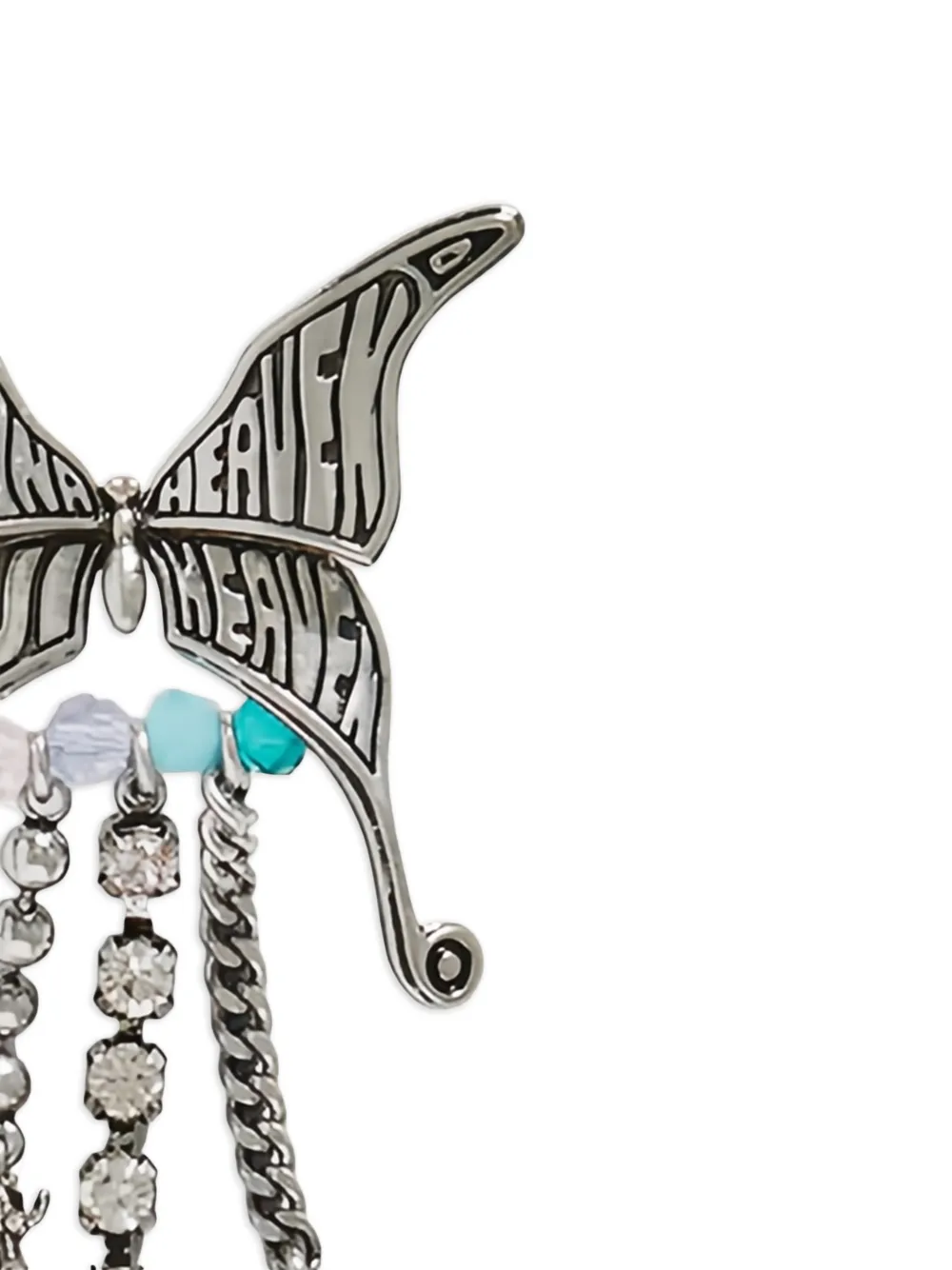 Marc Jacobs butterfly chain flower earrings - Zilver