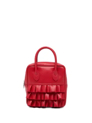 COMME des GARCONS Girl ピンクベアバッグ ジッパー付き コムデギャルソン ガール ロゴ エナメルトートバッグ ピンク