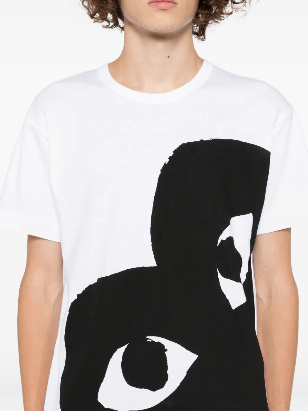 Comme Des Garçons Play T-shirt met hart- en oogprint Wit