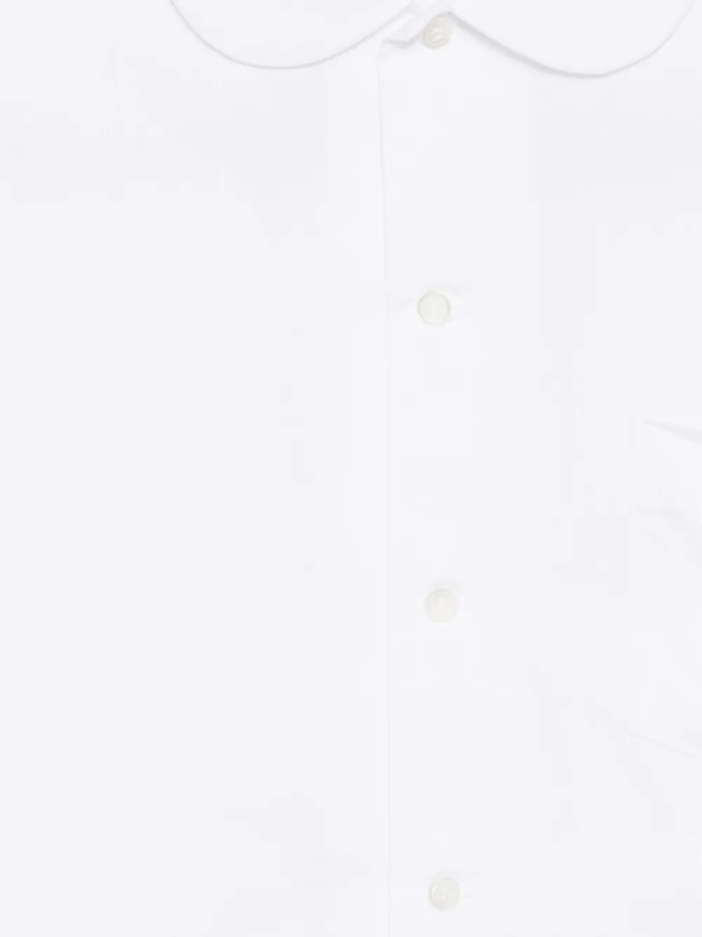 Comme Des Garçons Round-collar Shirt In White