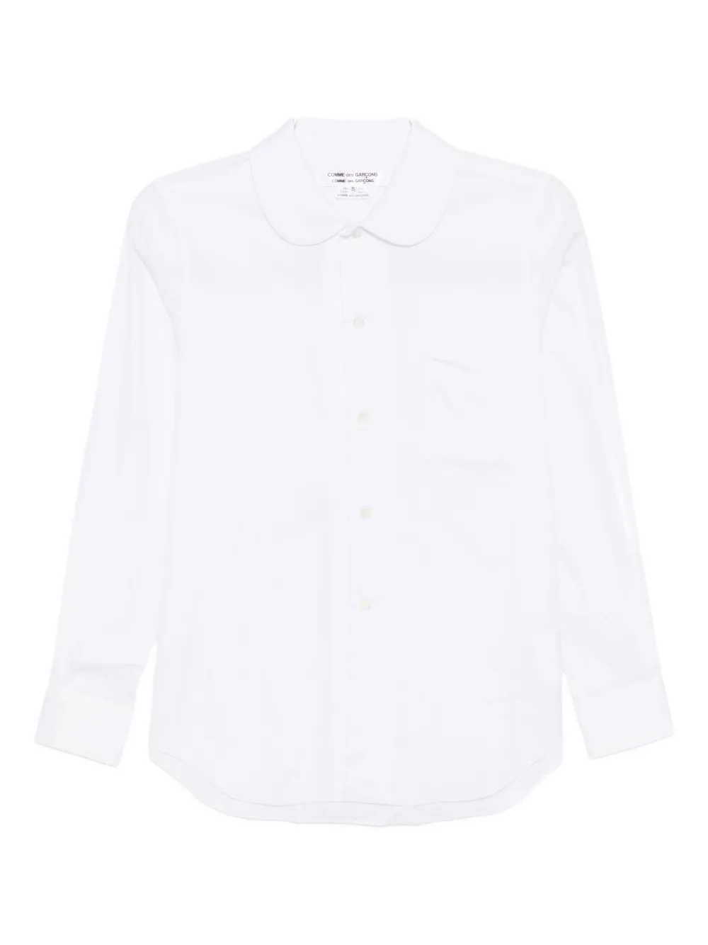 Comme Des Garçons Round-collar Shirt In White