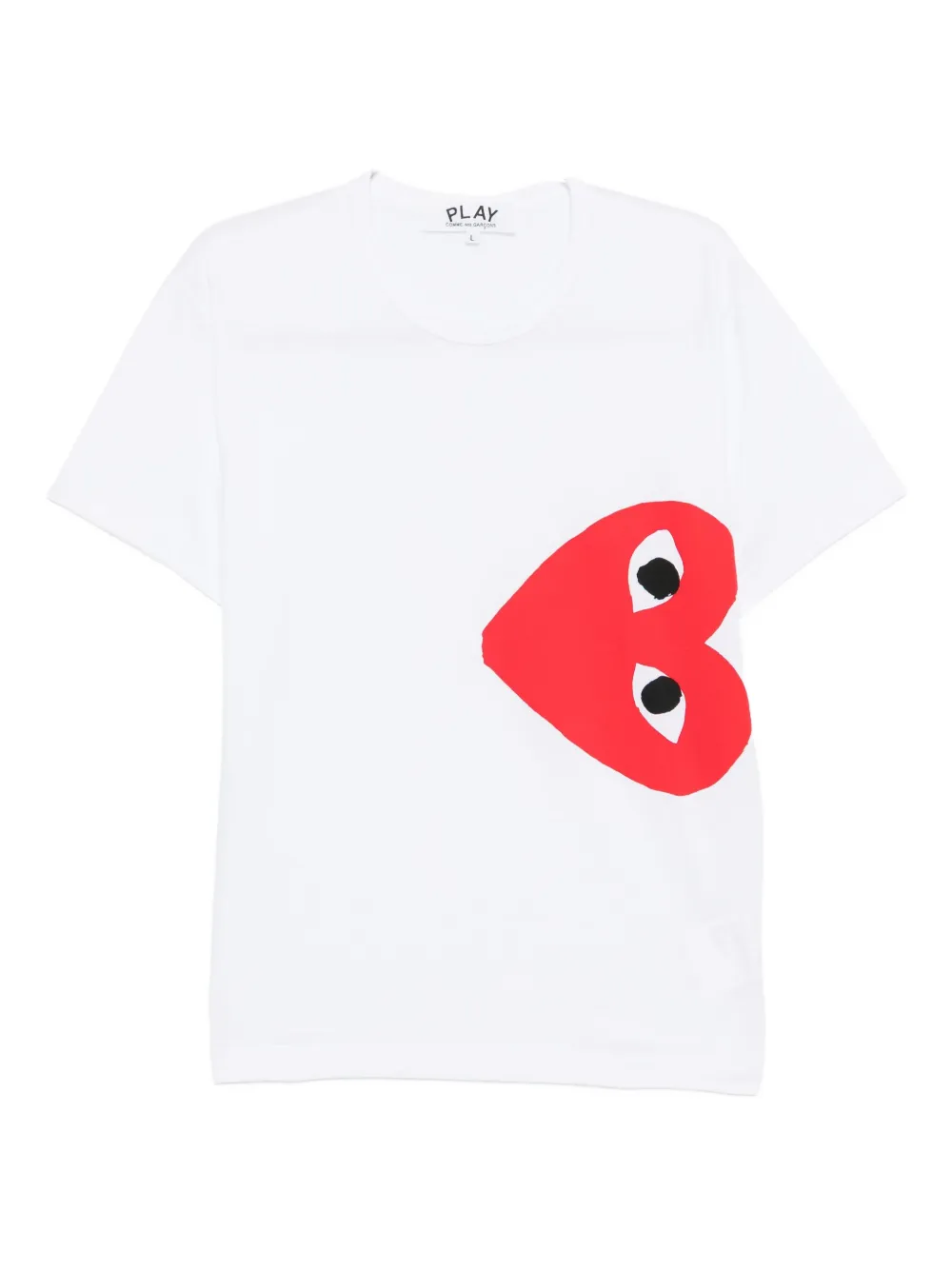 Comme Des Garçons Play Heart-print T-shirt In White