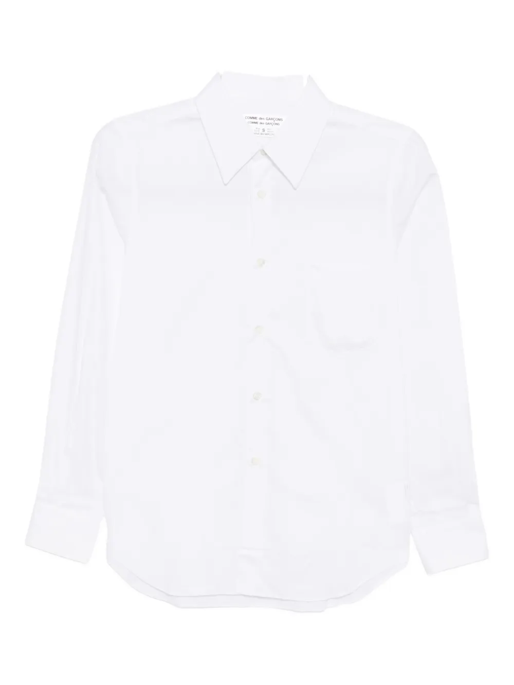 Comme Des Garçons Cotton Shirt In White