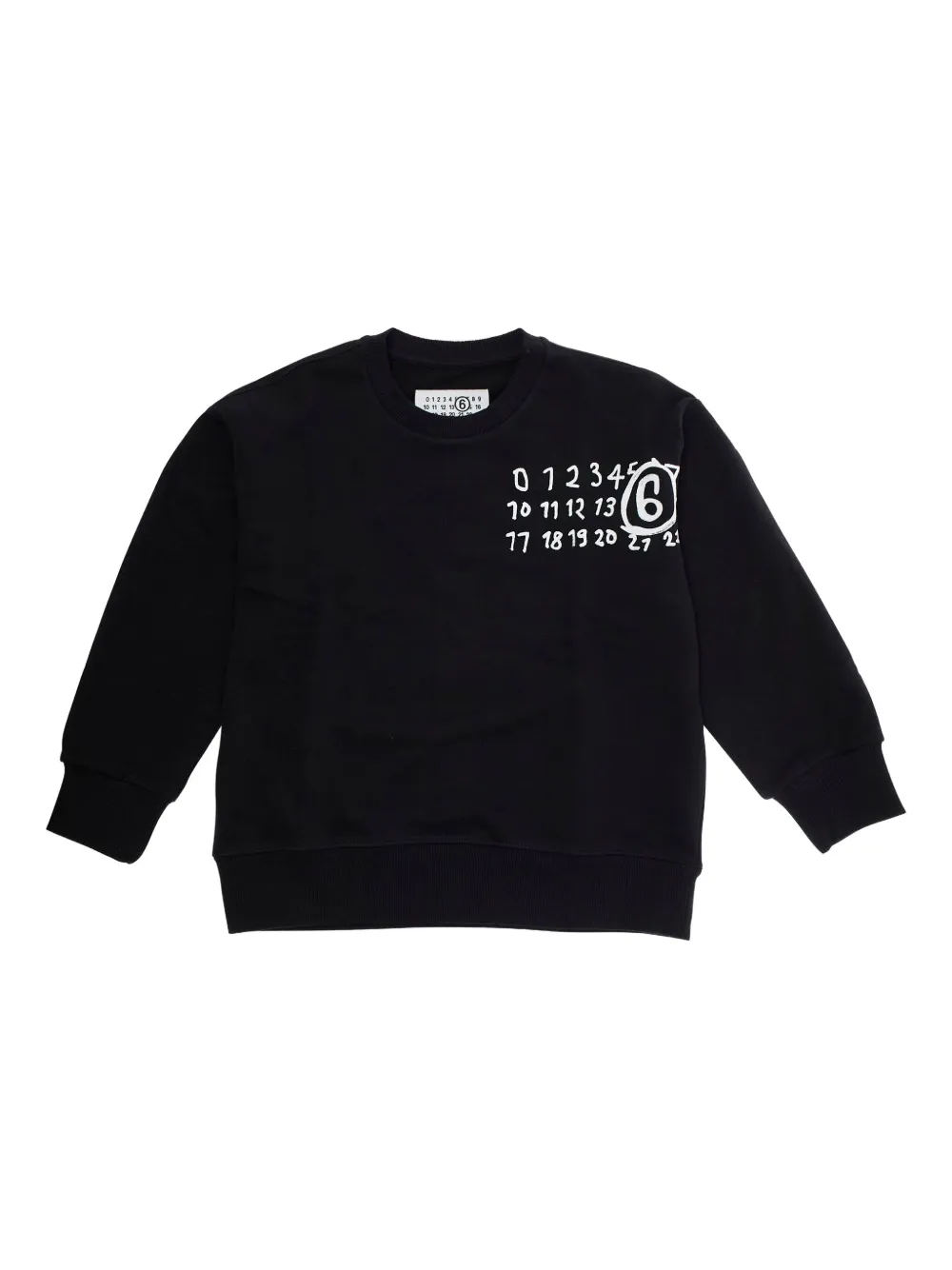 MM6 Maison Margiela Kids numbers-print sweatshirt Zwart