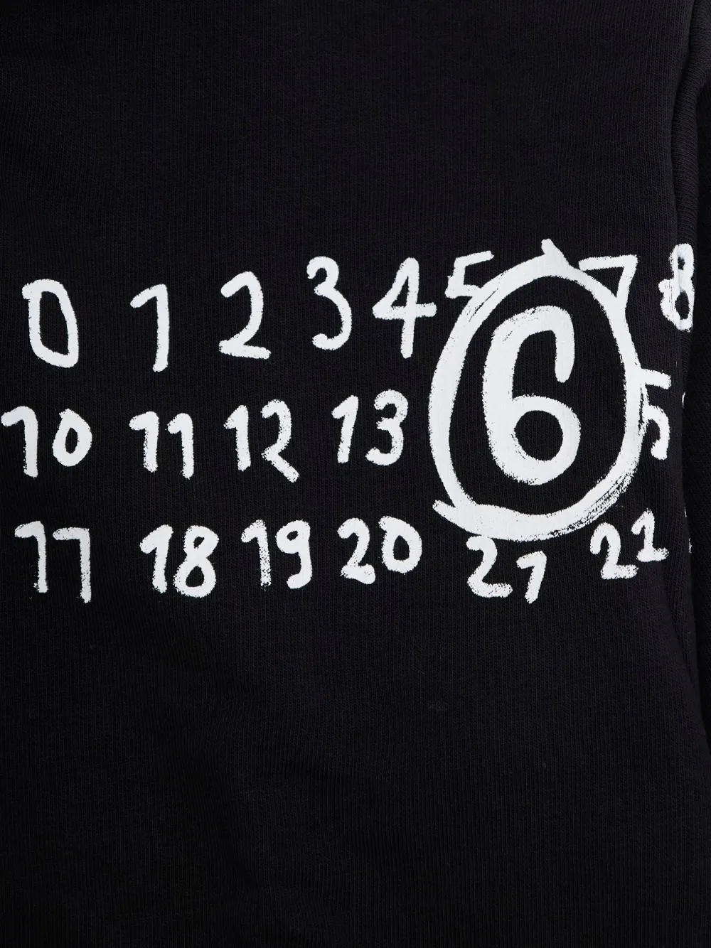 MM6 Maison Margiela Kids Hoodie met rits en print Zwart