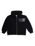 MM6 Maison Margiela Kids Numeric print zip-up hoodie - Black