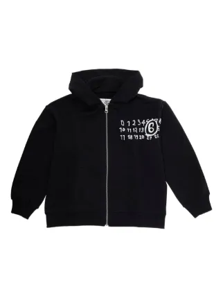 MM6 Maison Margiela Kids ジップアップ パーカー | ブラック