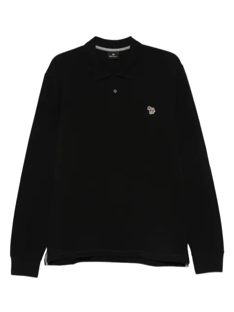 PS Paul Smith long-sleeve zebra-logo polo shirt