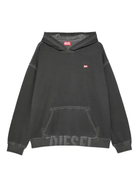 Diesel logo-embroidered hooded sweatshirt
