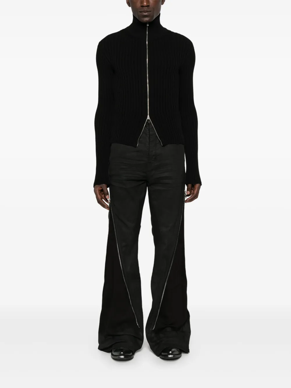Rick Owens DRKSHDW Bolan Banana jeans met ritsdetail - Zwart