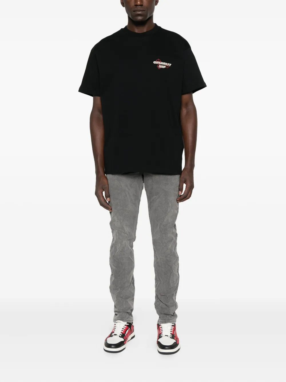 Carhartt WIP logo-print organic cotton T-shirt Zwart