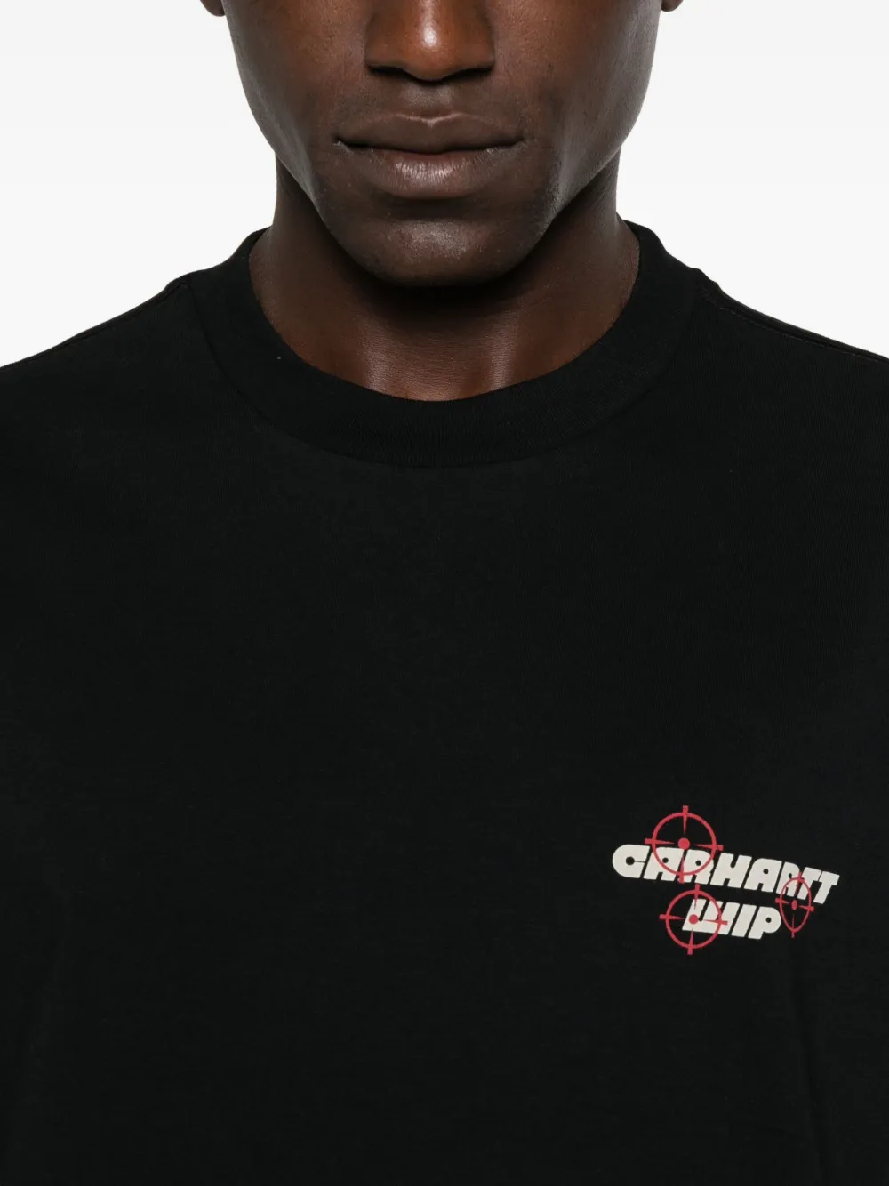 Carhartt WIP logo-print organic cotton T-shirt Zwart