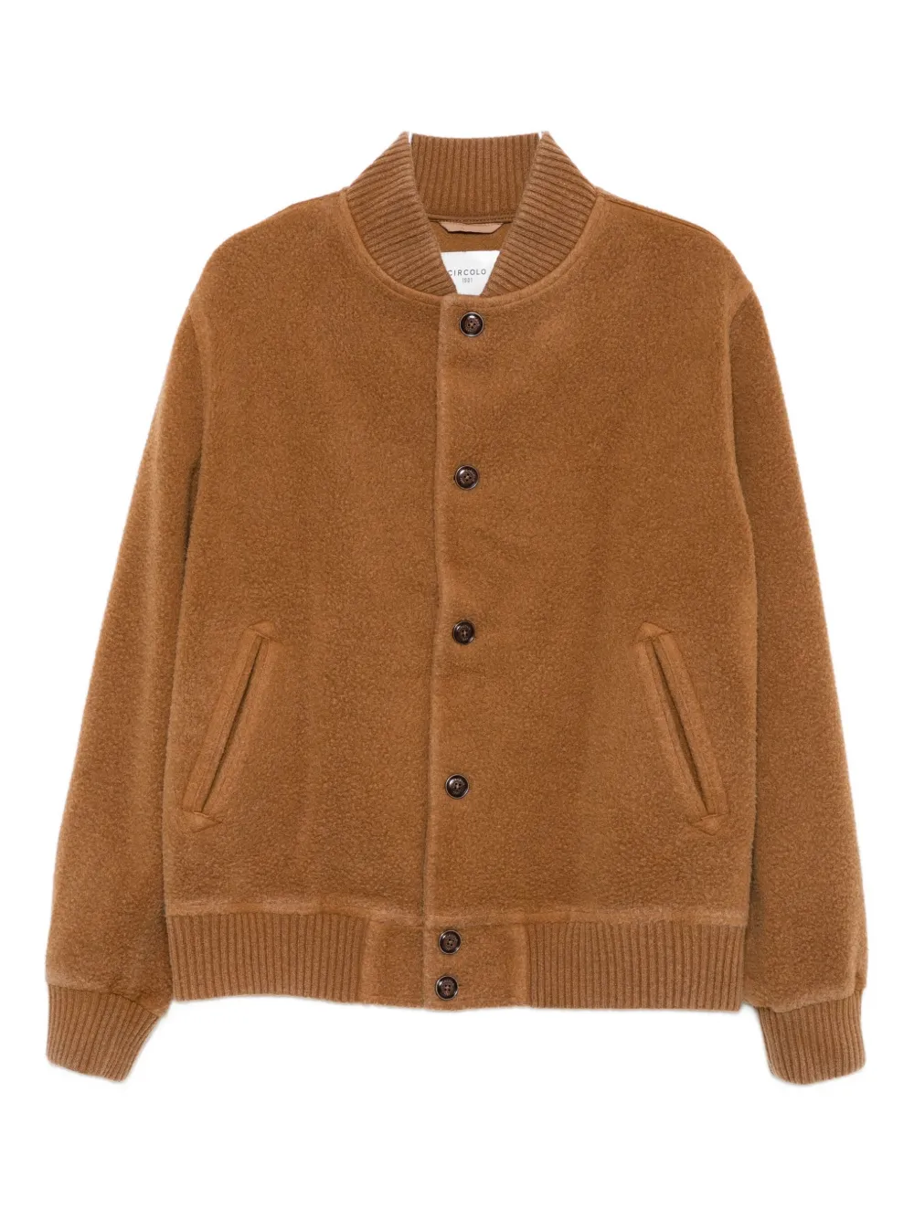 Circolo 1901 button-fastening wool bomber jacket - Marrone