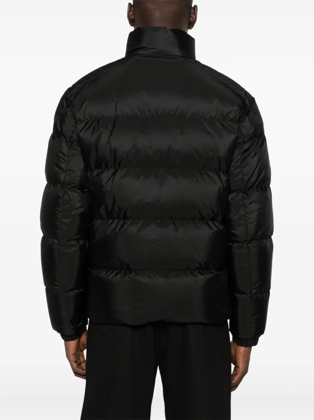 Moncler quilted panelled jacket Zwart