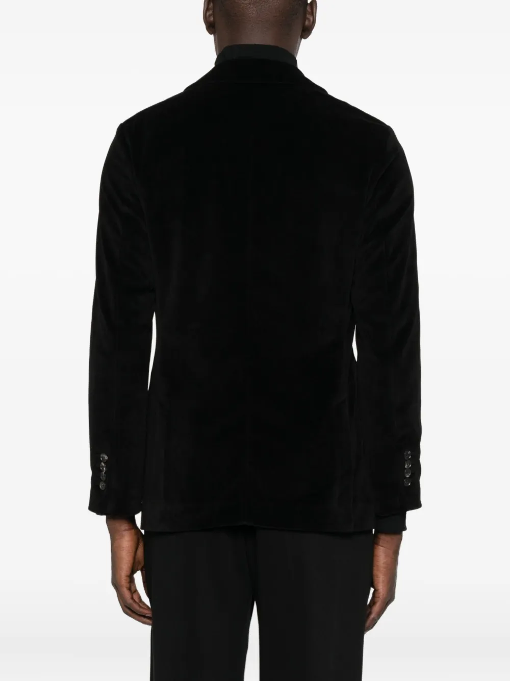 Circolo 1901 Fluwelen blazer met enkele rij knopen Zwart