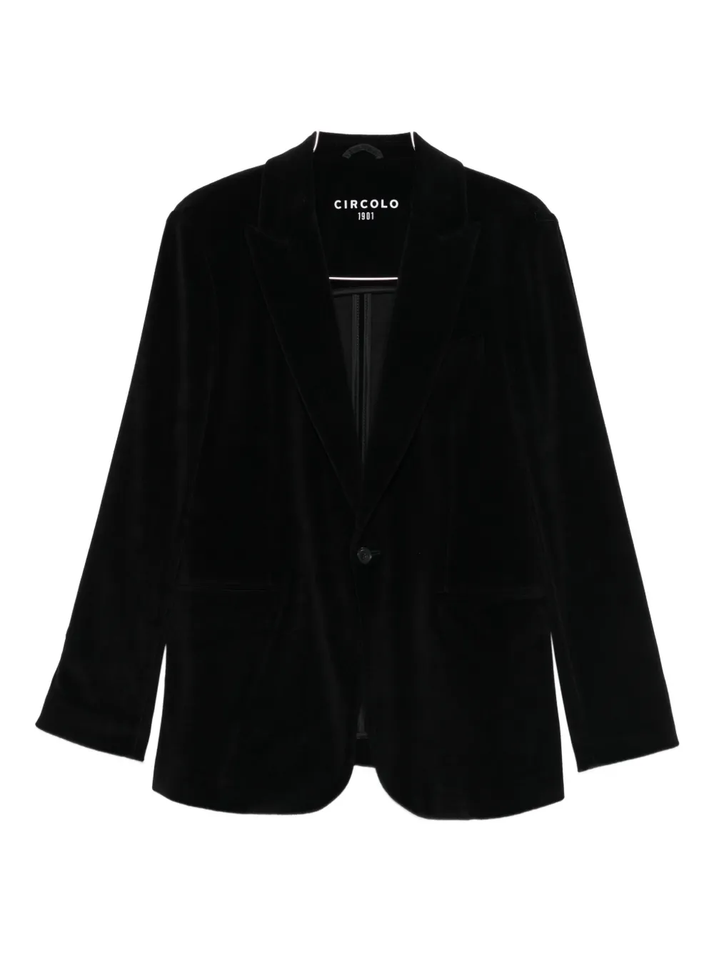 Circolo 1901 Tailored Black Jacket With Single-button Closure In Black