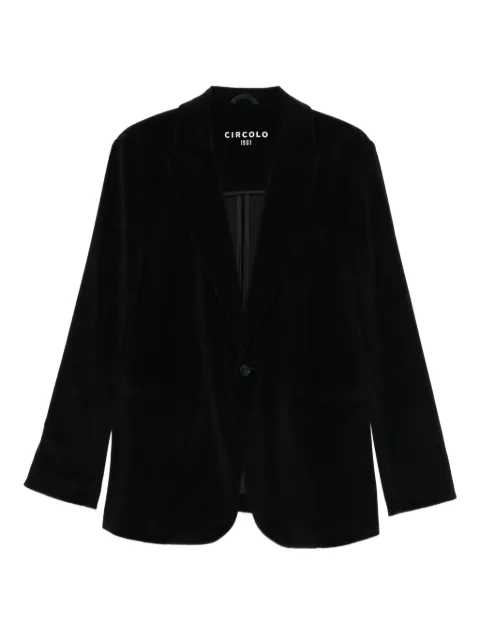 Circolo 1901 velvet single-breasted blazer