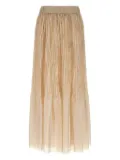 Peserico ombré-effect pleated skirt - Neutrals