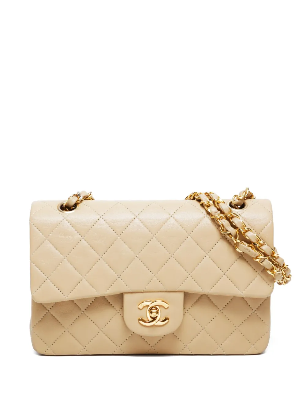 CHANEL Pre-Owned 1989-1991 クラシック フラップ ショルダーバッグ - ニュートラル CHANEL Pre-Owned 1989-1991 クラシック フラップ ショルダーバッグ - ニュートラル