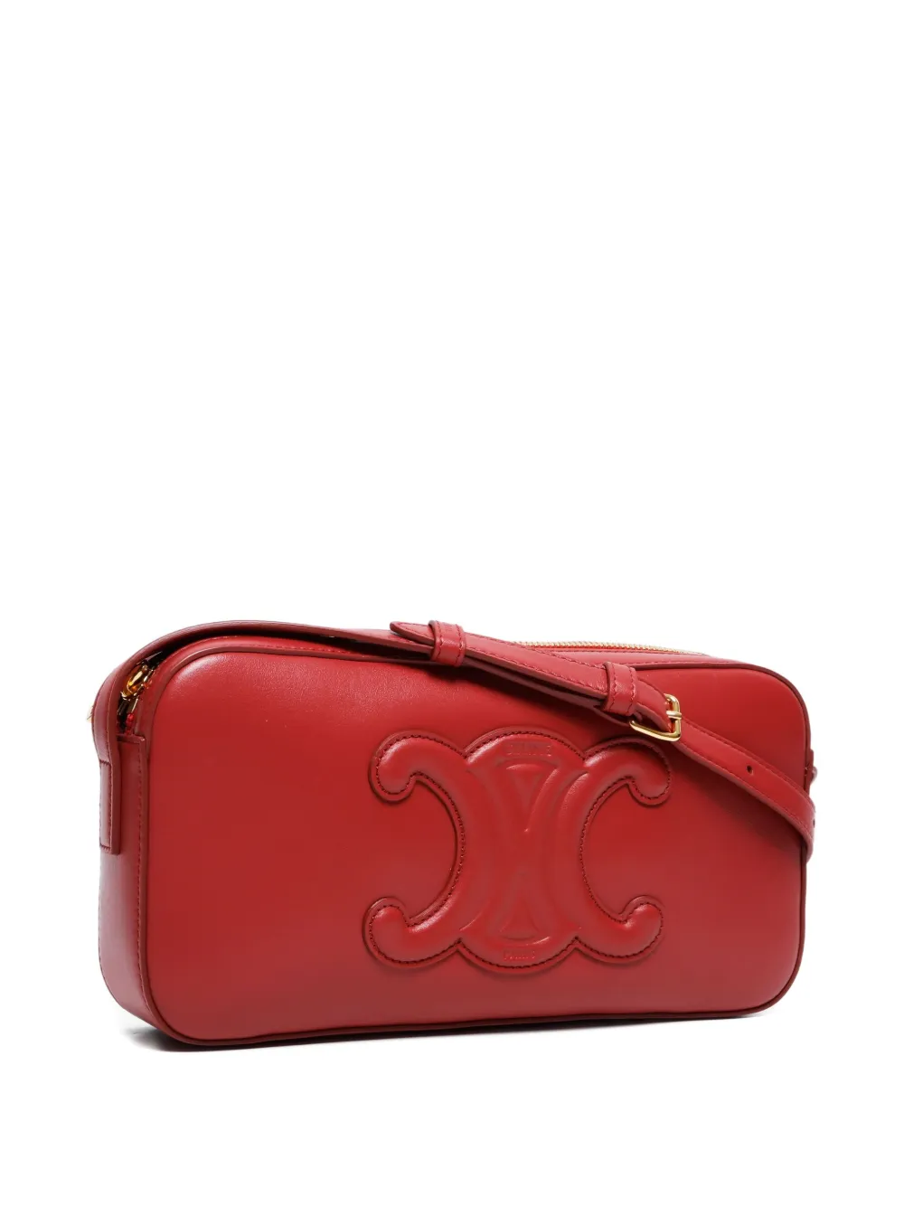 Pre-owned Celine 2020-2024s Triomphe Shoulder Bag In Red